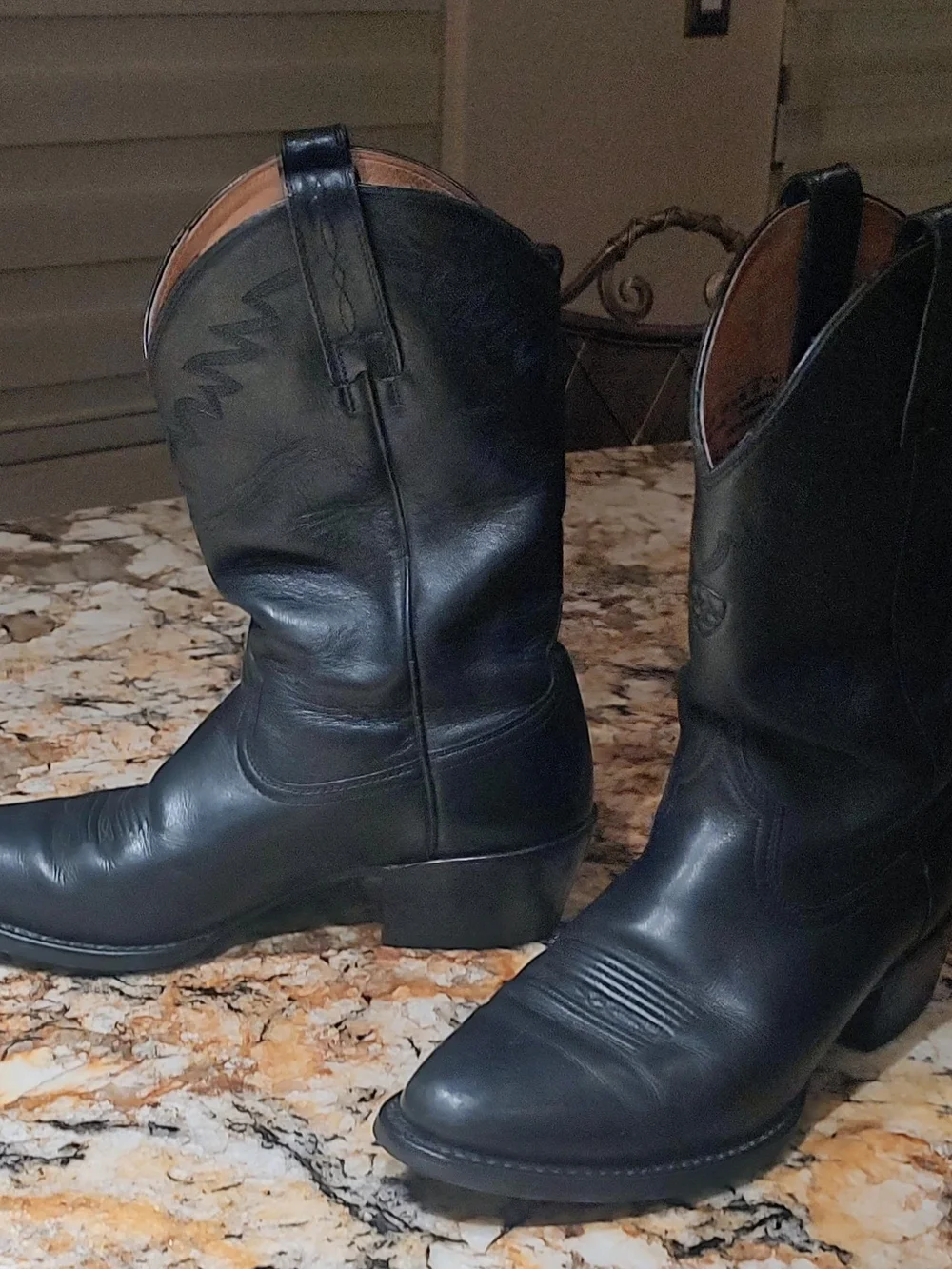 Ariat Heritage Roper Western Boots Black & Brown US 8.5
